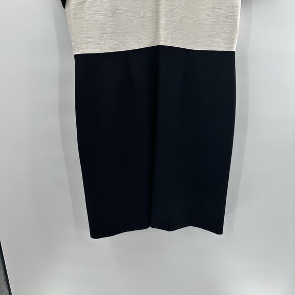 BOSS Hugo Boss Dress Womens 14 Dapena V-Neck Colorblock Sheath Career Capsule - Picture 3 of 12